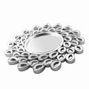 Decorative Silver Abstract Wall Mirror 62*62 cm