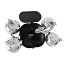 Silver Metal Candy Jar Canisters Set of 4 with Stand 34*25*20 cm