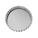 Silver Metal Craft Round Deco Tray 33*33*8.5 cm