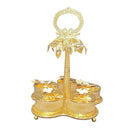 Deco Metal Fruit and Appetizer Jar Set with Deco Stand 30*30*40 cm