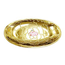 Gold Plated Stainless Steel Oval Serving Plate 40 cm