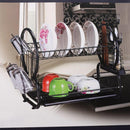 Black Metal Dish Rack Cutlery Holder 42*26*38 cm