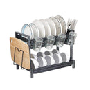 Marble Pattern Metal Dish Rack Cutlery Holder 43*25.5*33 cm