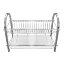 Silver Metal Dish Rack Cutlery Holder 55*24*41 cm