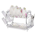Silver Metal Dish Rack Cutlery Holder 42*30.2*37 cm