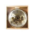 Wall Clock Metallic Gold Shine Mechanical Display 35*35 cm
