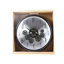Wall Clock Metallic Black Shine Mechanical Display 35*35 cm