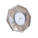 Wall Clock Hexagonal Golden Glitter Design Analog 47 cm