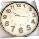 Wall Clock Coffee Metal Round Analog 75 cm