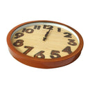 Wall Clock Brown Round Analog 40 cm