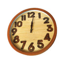 Wall Clock Brown Round Analog 40 cm