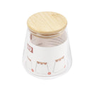Airtight Bamboo Lid Glas Condiment Seasoning Jar 550 ml