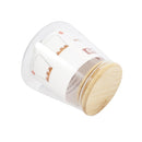 Airtight Bamboo Lid Glas Condiment Seasoning Jar 550 ml