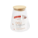 Airtight Bamboo Lid Glas Condiment Seasoning Jar 950 ml