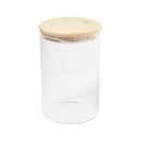 Airtight Bamboo Lid Glas Condiment Seasoning Jar 950 ml