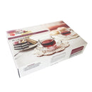 Lead Free Glass Tea Cup with Saucer Set of 6 Pcs 7.5*6/12 cm