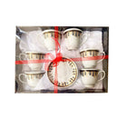 Ceramic Tea Cup and Saucer Set of 6 pcs  12.5cm/9*8.5 cm