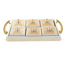 Deco Candy Box Nuts and Chocolates 6 Slot Serving Tray with Lid 47.5*30*8 cm