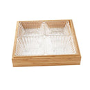 Deco Candy Box Nuts and Chocolates 3 Slot Serving Tray with Lid 26*25.5*7.5 cm