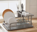 Silver Metal Dish Rack Cutlery Holder 40*28*19.5 cm