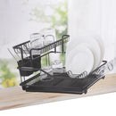 Black Metal Dish Rack Cutlery Holder 45.5*32*27.5 cm