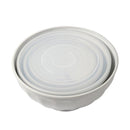 Plastic Airtight Stackable Salad Bowl Set of 4 Pcs 19.5*11/22*13/25.5*14/29*18 cm