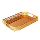 Deco Gold Metal Rectangular Serving Tray Set of 2 Pcs 25*35/40*30 cm