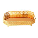 Deco Gold Metal Rectangular Serving Tray Set of 2 Pcs 34*24.50/30*39.5 cm