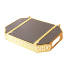 Deco Gold Metal Rectangular Serving Tray Set of 2 Pcs 34*24.50/30*39.5 cm