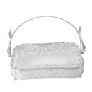 Deco Silver Metal Rectangular Fruit Basket