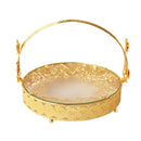 Deco Gold Metal Round Fruit Basket