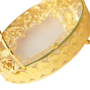 Deco Gold Metal Round Fruit Basket