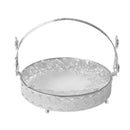 Deco Silver Metal Round Fruit Basket