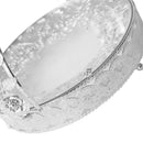 Deco Silver Metal Round Fruit Basket