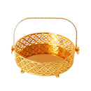 Deco Gold Metal Round Fruit Basket Set of 2 Pcs