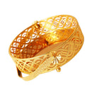 Deco Gold Metal Round Fruit Basket Set of 2 Pcs