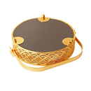 Deco Gold Metal Round Fruit Basket Set of 2 Pcs