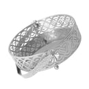 Deco Silver Metal Round Fruit Basket Set of 2 Pcs