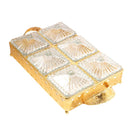 Metal Deco Gold Metal Candy Box Snack Tray 47*24*10 cm