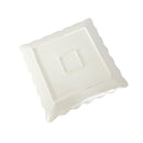 Square Ceramic Plate Gold Rim Serving Dish 20.5X20.5X2.5 cm