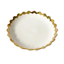 Round Ceramic Plate Gold Rim Serving Dish 26X26X3 cm