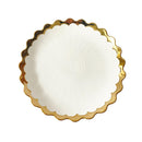 Round Ceramic Plate Gold Rim Serving Dish 26X26X3 cm
