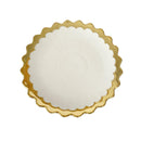 Round Ceramic Plate Gold Rim Serving Dish 15X15X2 cm