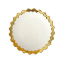 Round Ceramic Plate Gold Rim Serving Dish 15X15X2 cm