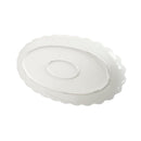 White Ceramic Gold Rim Tableware Oval Serving Dish Plate 31X18.5X2.5 cm