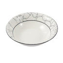 White Ceramic Abstract Print Tableware Round Serving Dish Bowl 8 cm