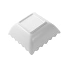 Square Ceramic Plate Silver Rim Serving Dish 20.5*20.5*7.5 cm