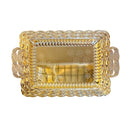 Stainless Steel Rectangular Serving Tray Set of 2 Pcs 35*25/42*30 cm