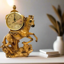 Sculpture Statue Resin Horse Clock 44*33 cm