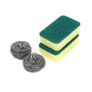 Kitchenware Stainless Steel Scourer and Sponge Set 24*14*3.5 cm